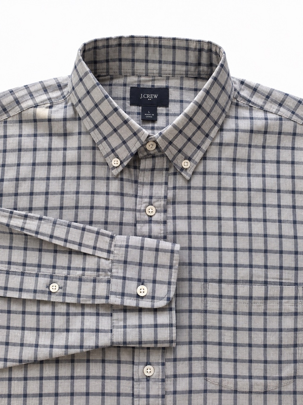 J.Crew Button-Down Plaid Shirt – Men’s Large